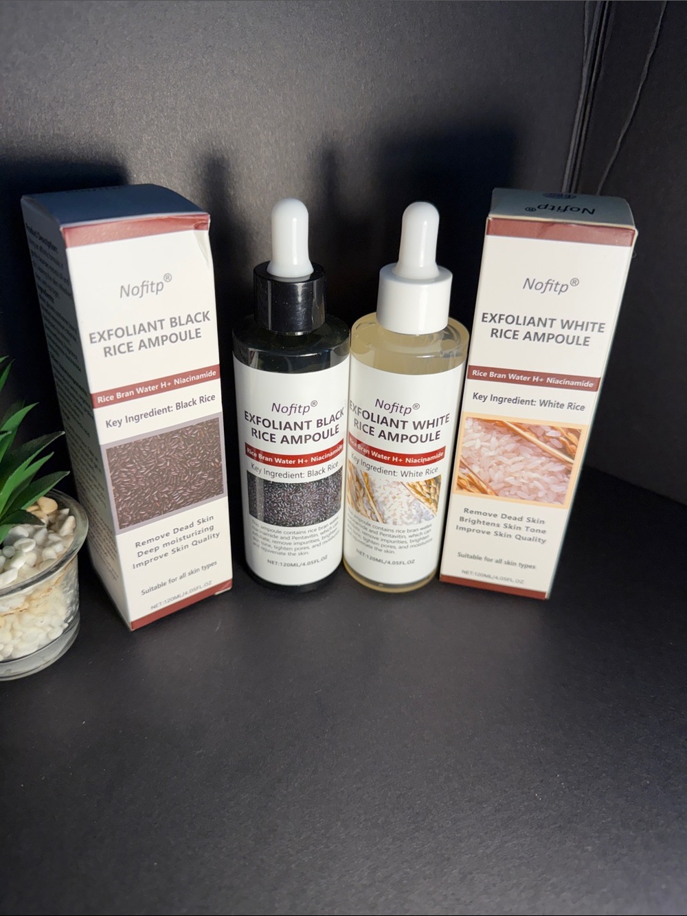 Nofitp Exfoliant Black Rice Ampoule 
Nofitp Exfoliant White Rice Ampoule